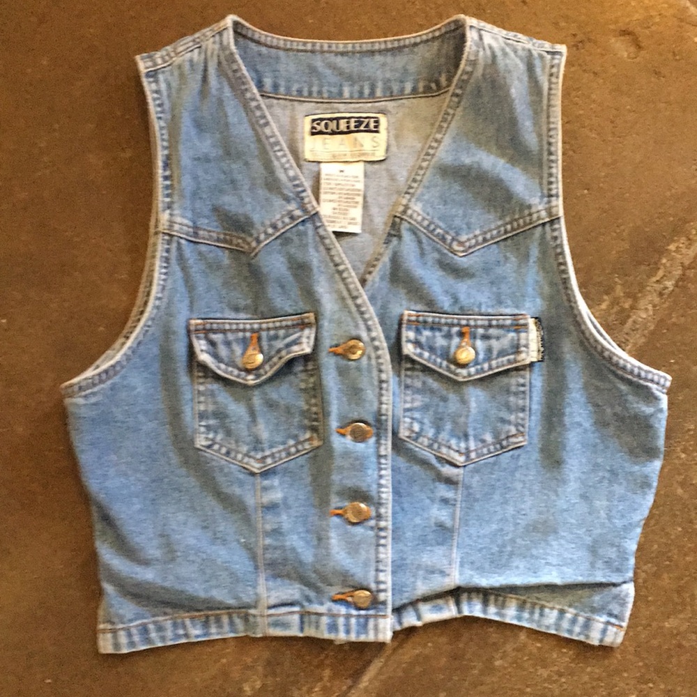 Squeeze Jeans 1990’s crop denim vest
